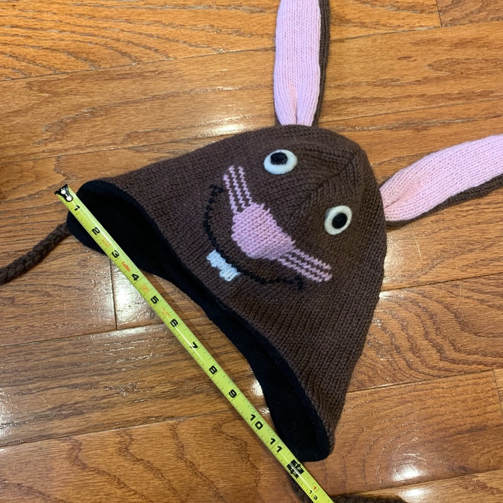 Wool Rabbit Toque Handmade in Nepal - Adult - Picture 5 of 6